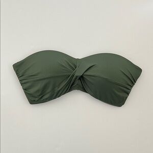 kona sol olive green twist bandeau bikini top size d/dd